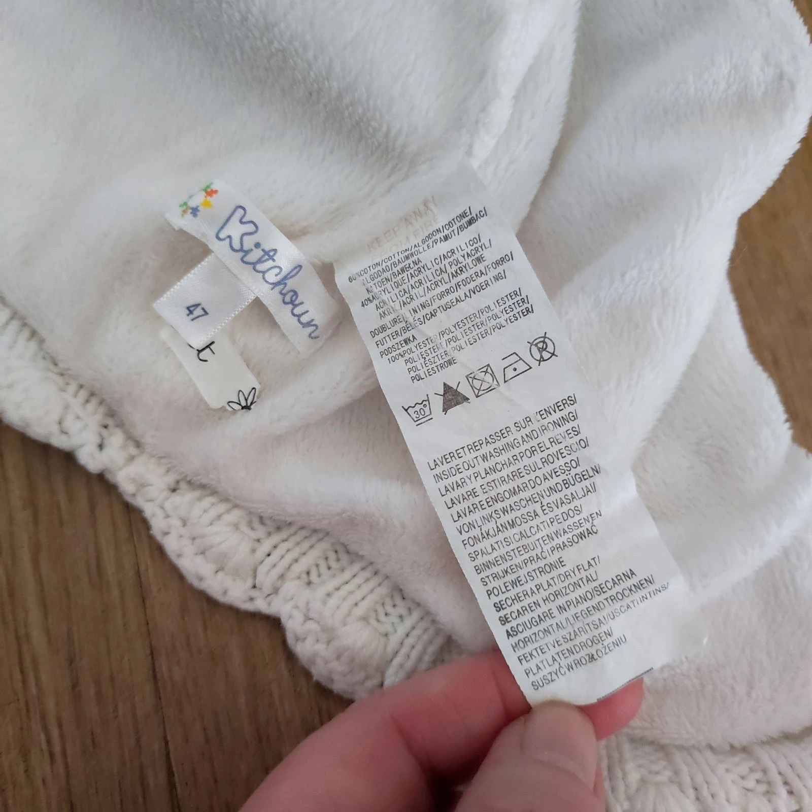 ☁️ Babymuts met pompons Kitchoun - Maat 47 – photo 5